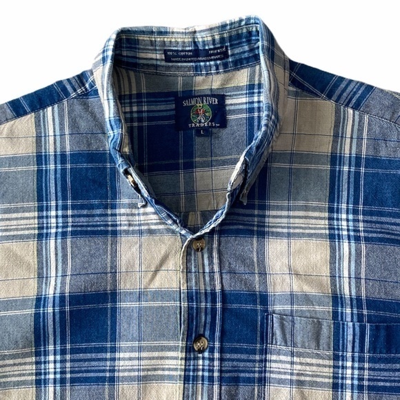 Salmon River Traders Plaid Button Down Shirt Sz. L - Picture 3 of 10